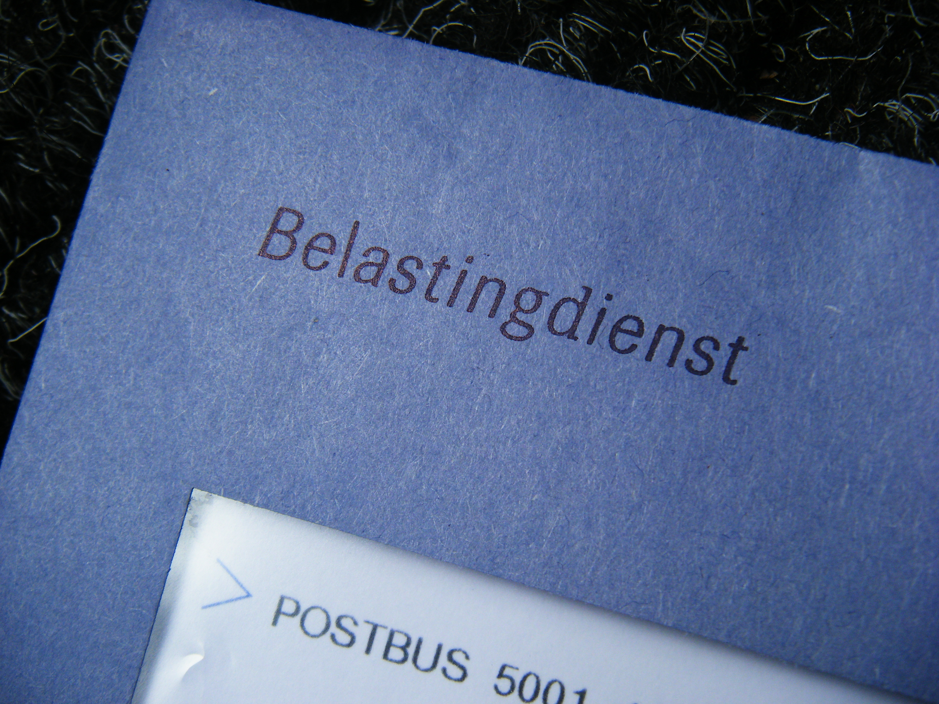 Foto van een belastingenvelop
